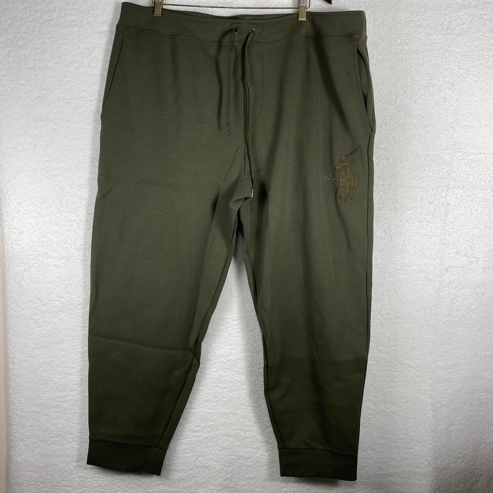 Polo Ralph Lauren Mens 3XB Olive Green Big Pony Jogger Sweatpants NWT